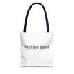Custom Swag Tote Bag – Minimalist 'Custom Swag: Wear Your Identity' Canvas Tote