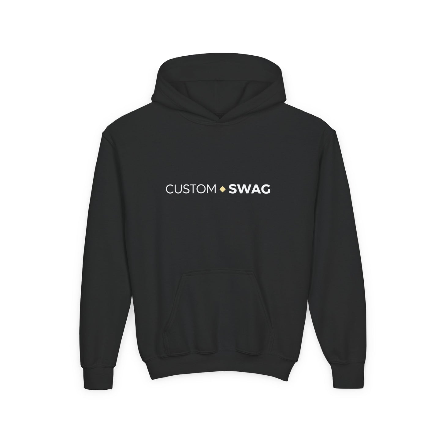 Youth Hoodie – "Custom Swag" Minimalist Crewneck-Style Pullover