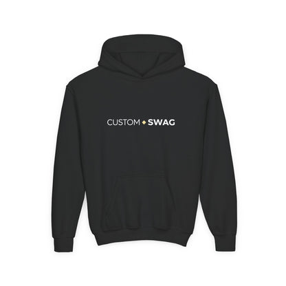 Youth Hoodie – "Custom Swag" Minimalist Crewneck-Style Pullover
