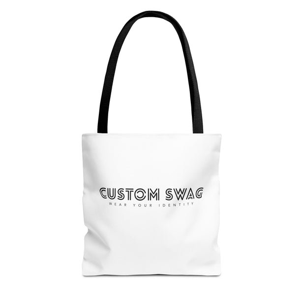 Custom Swag Tote Bag – Minimalist 'Custom Swag: Wear Your Identity' Canvas Tote
