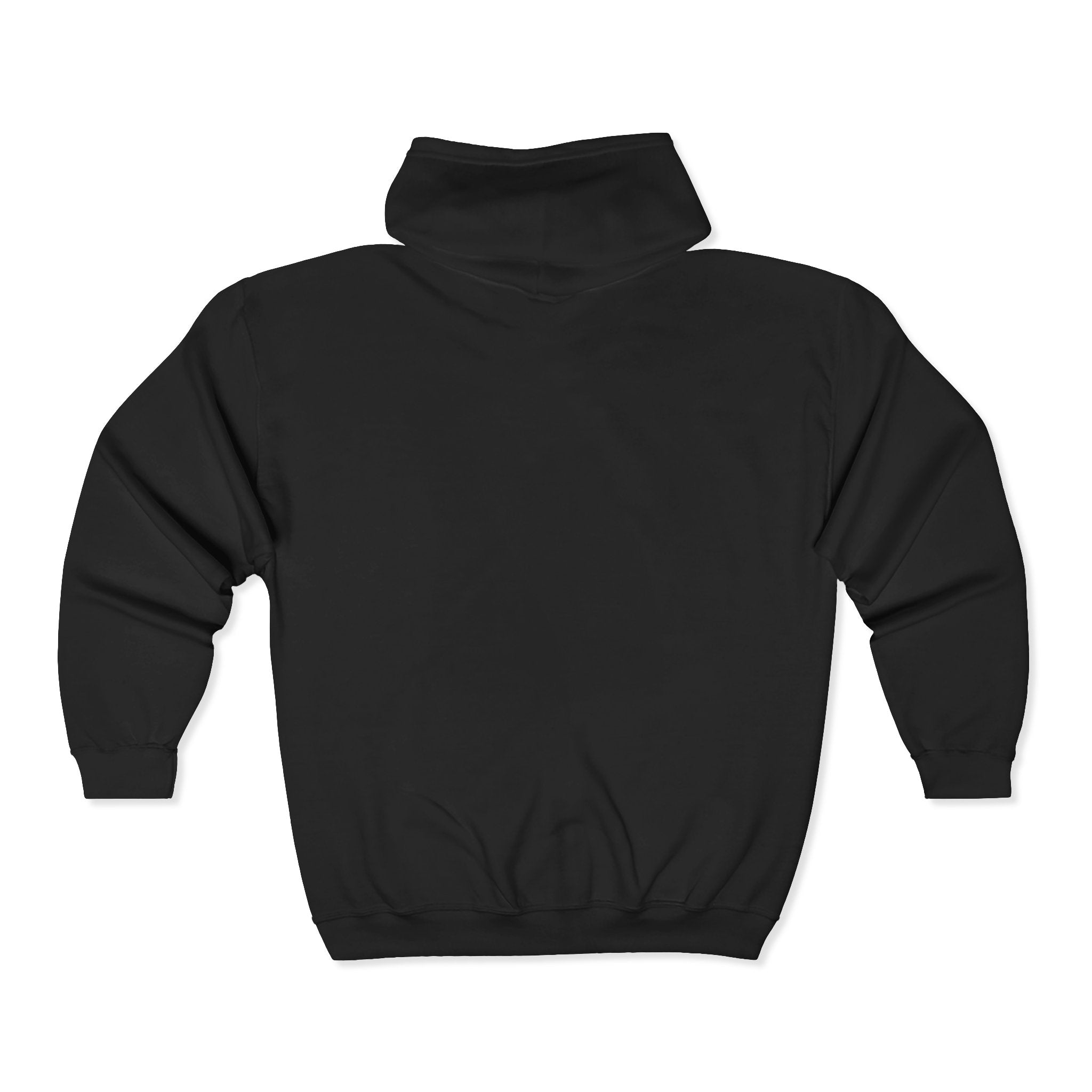 Custom Swag Full-Zip Hoodie — Black Zip-Up Sweatshirt with 'Custom Swag' Chest Logo
