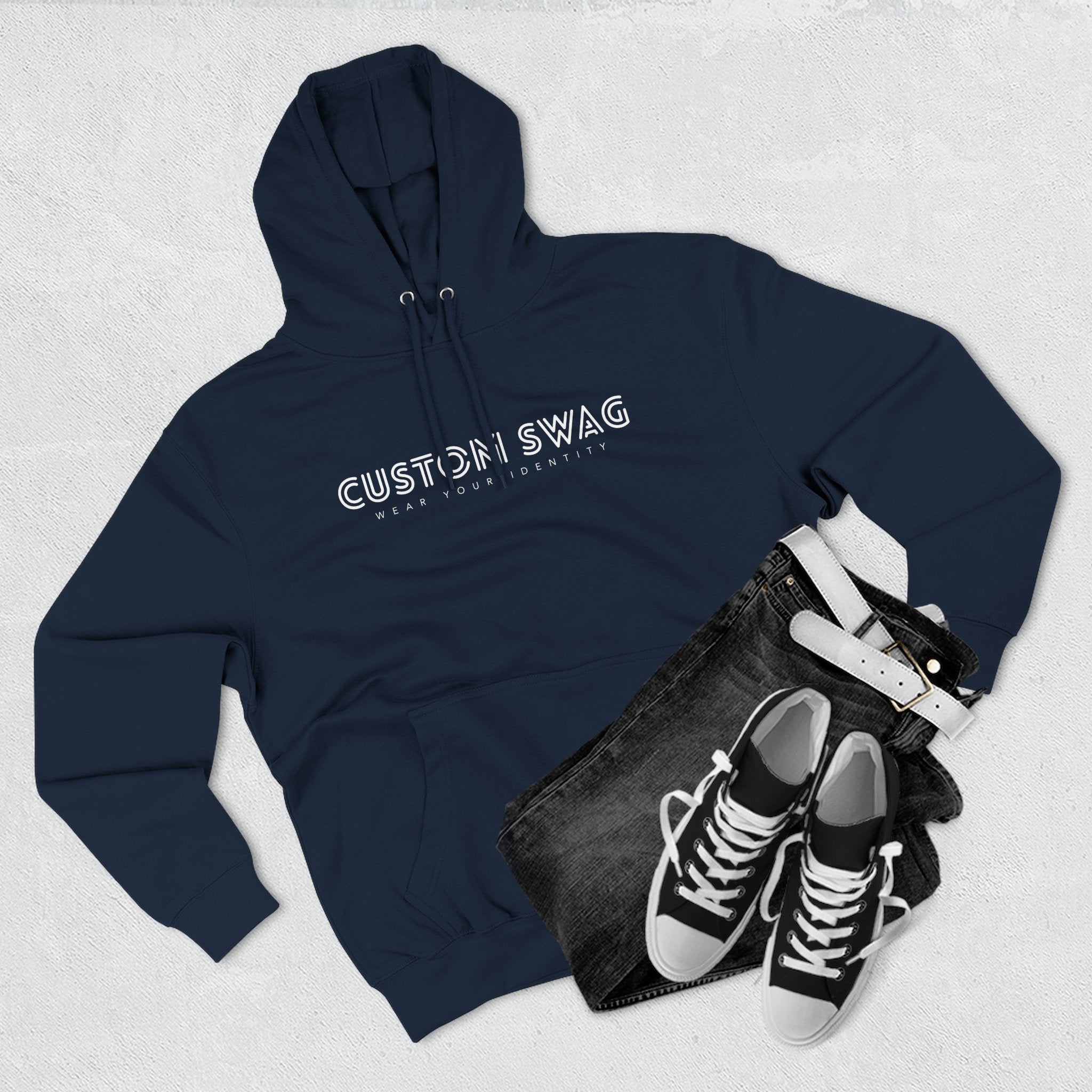 Three-Panel Fleece Hoodie — Cozy Layered Pullover