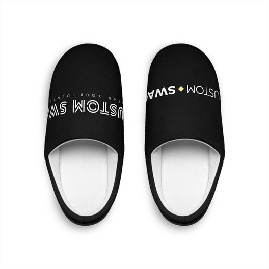 Custom Text Women's Indoor Slippers - Personalized Cozy House Shoes
