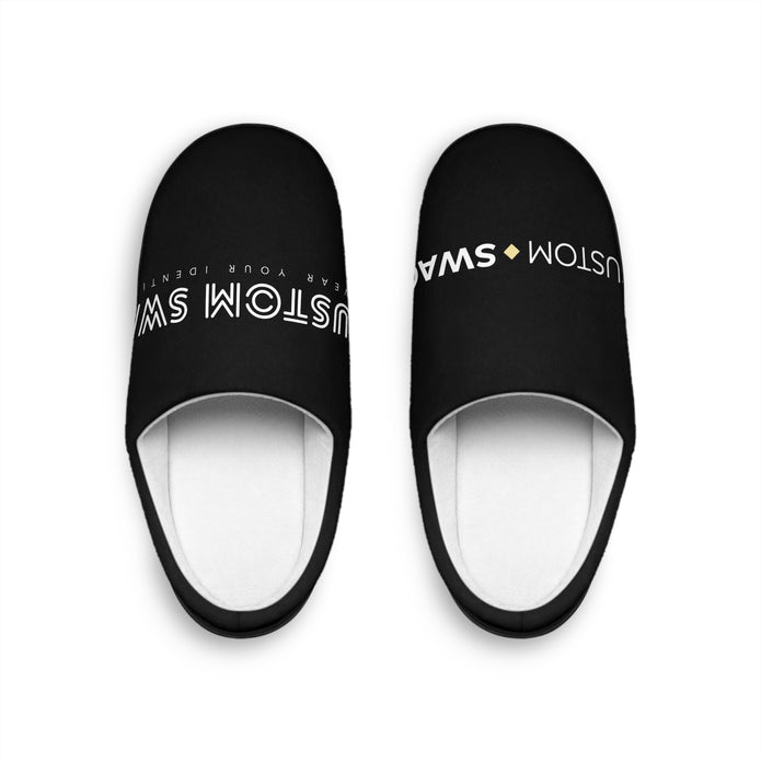 Custom Text Women's Indoor Slippers - Personalized Cozy House Shoes