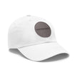 Leather Patch Dad Hat — Custom Swag Embroidered Round Patch