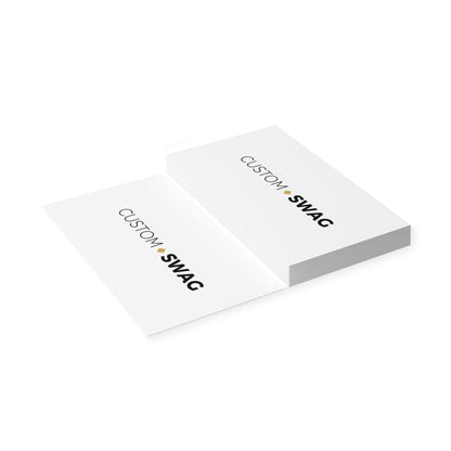 Business Cards — Minimal Black & White Vertical Custom Swag Cards