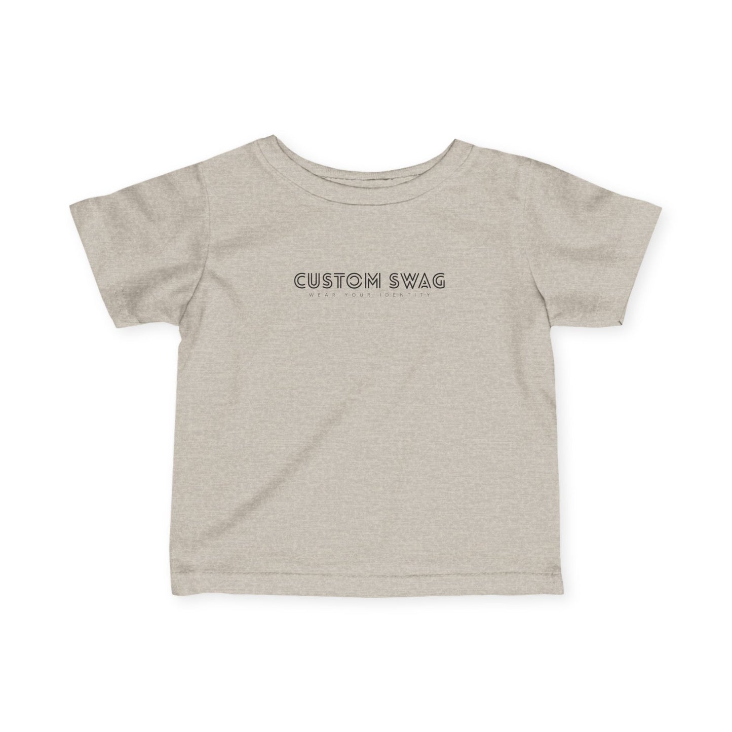 Infant Tee – "Custom Swag" Minimal Baby T‑Shirt (Soft Jersey)