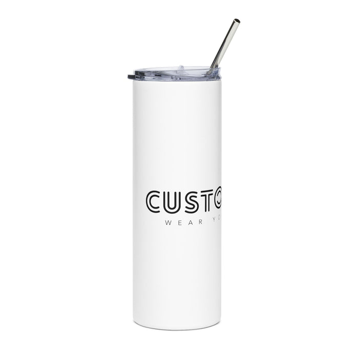Custom 20oz Stainless Steel Tumbler — Slim Insulated Travel Cup (Personalize Text)