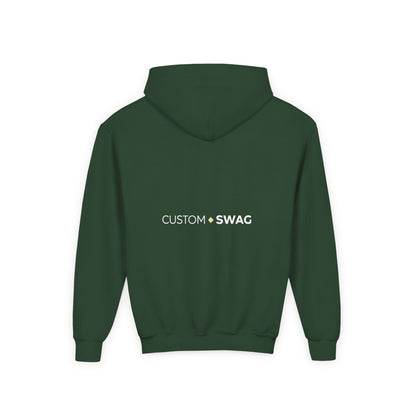 Youth Hoodie – "Custom Swag" Minimalist Crewneck-Style Pullover