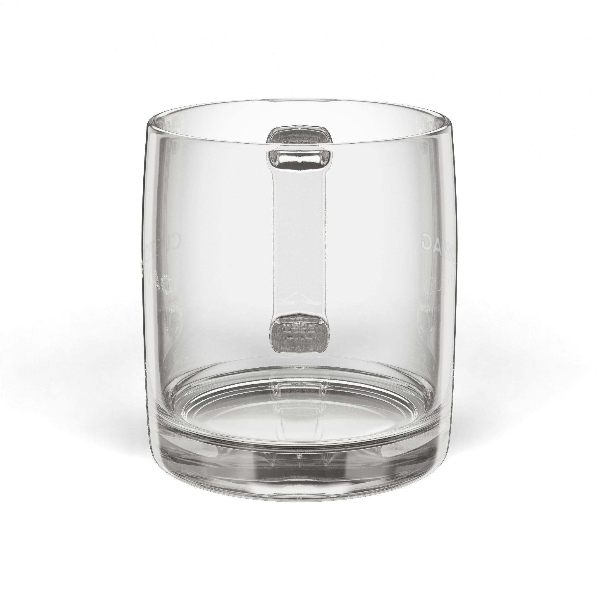 Engraved Glass Coffee Mug — 12.25oz Personalized Clear Tea & Espresso Cup