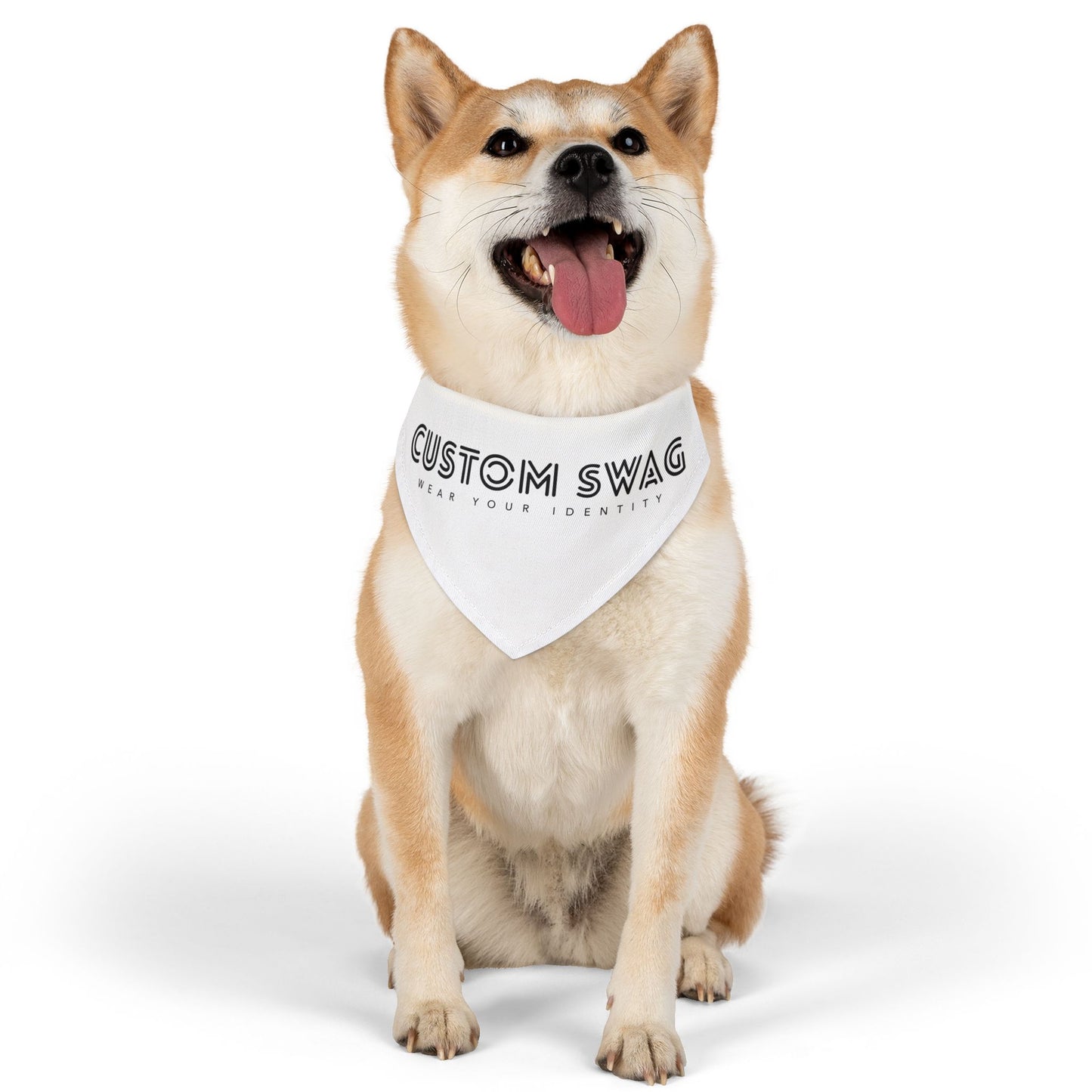 Custom Swag Pet Bandana Collar — Personalized 'Custom Swag: Wear Your Identity' Dog & Cat Bandana