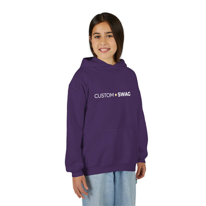 Youth Hoodie – "Custom Swag" Minimalist Crewneck-Style Pullover