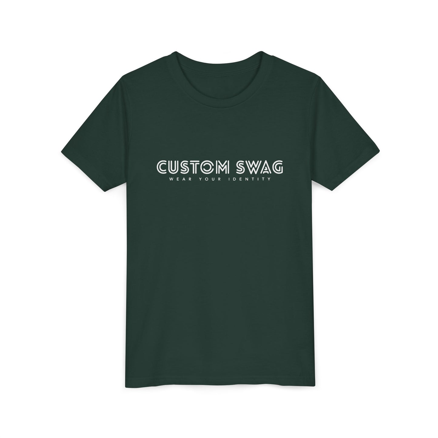 Youth Tee "Custom Swag" Minimalist Logo Kids T‑Shirt