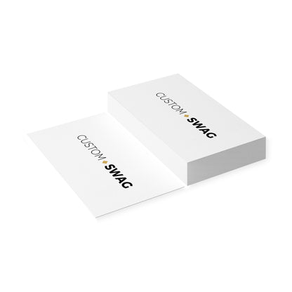 Business Cards — Minimal Black & White Vertical Custom Swag Cards