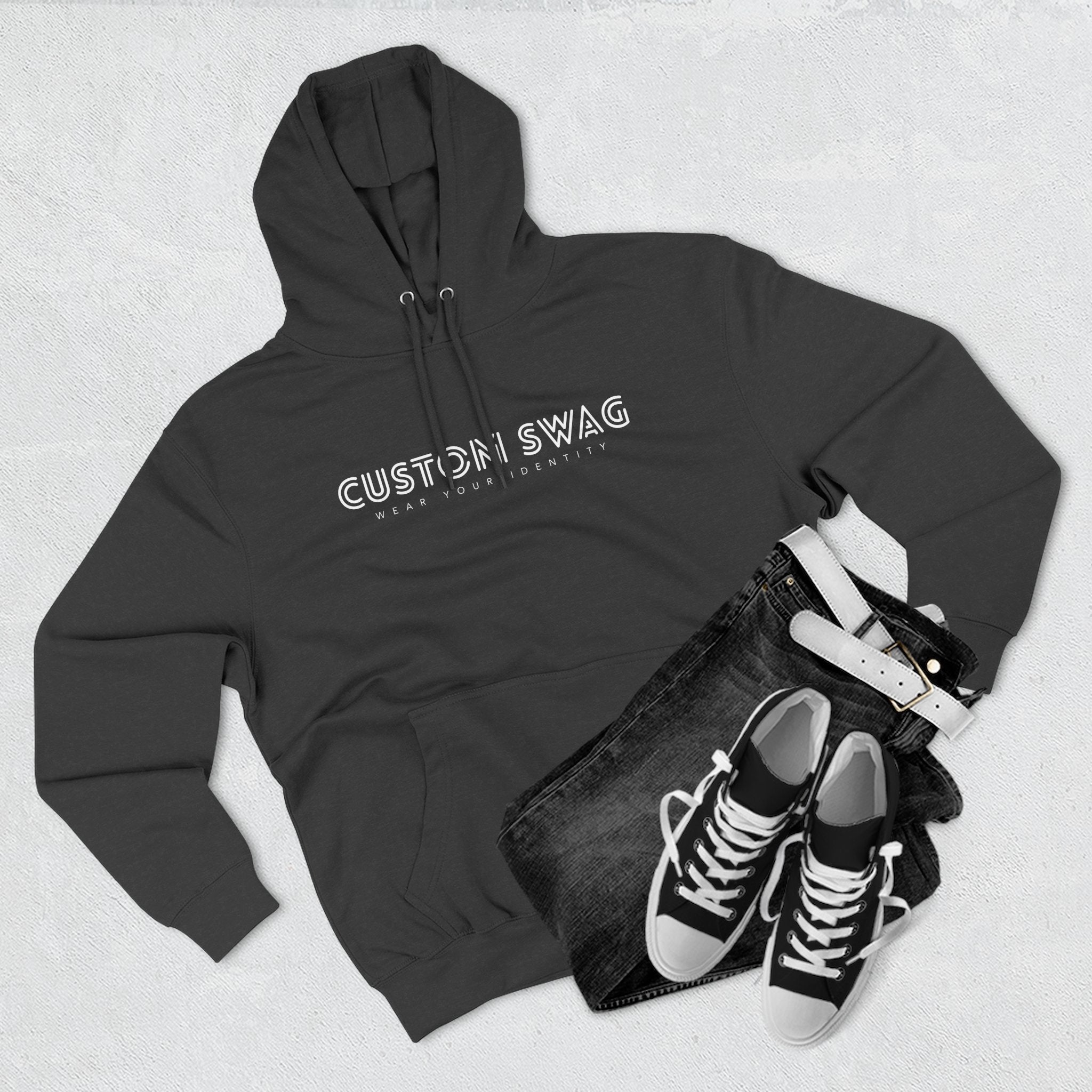 Three-Panel Fleece Hoodie — Cozy Layered Pullover