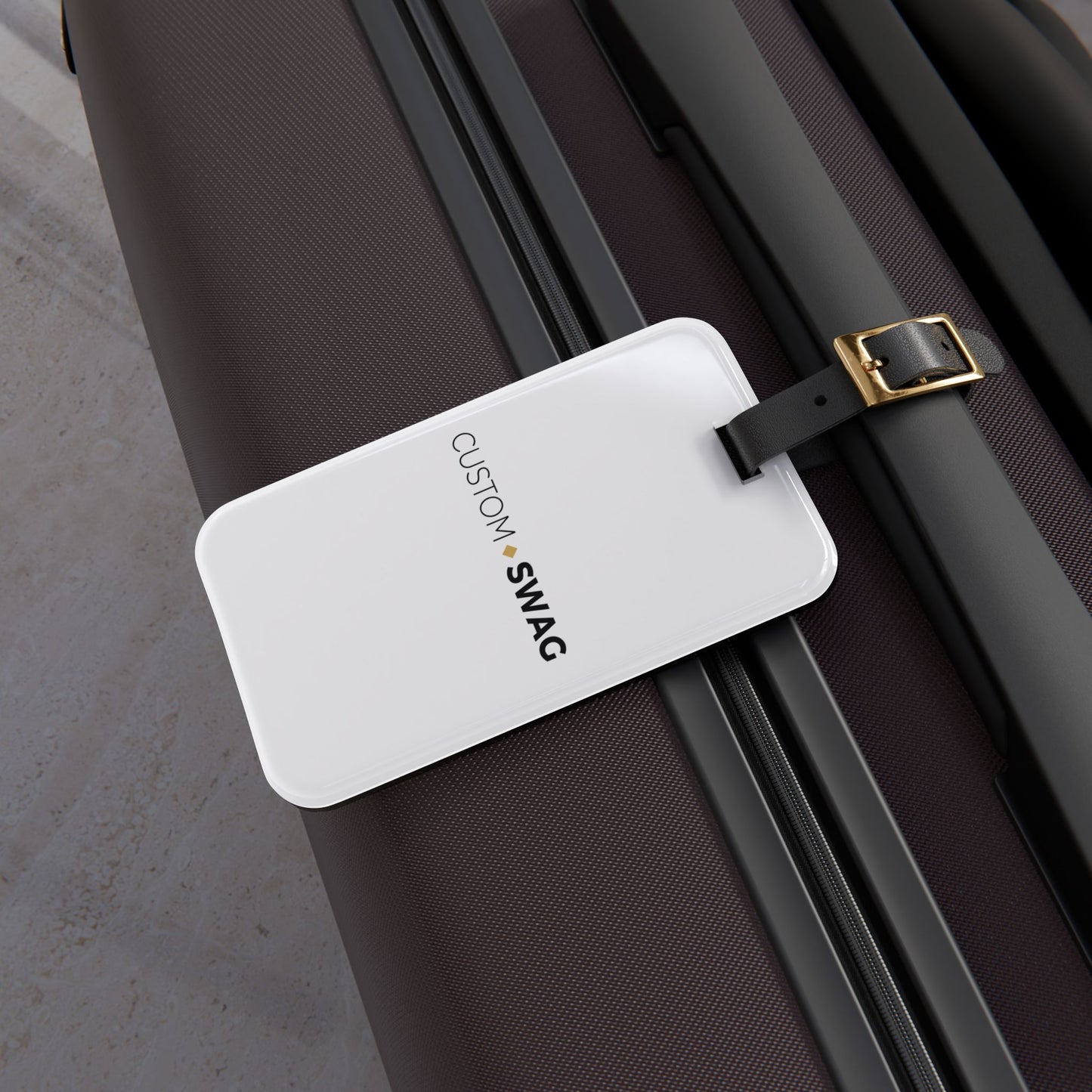Minimalist Custom Swag Luggage Tag — Personalized Travel ID Tag