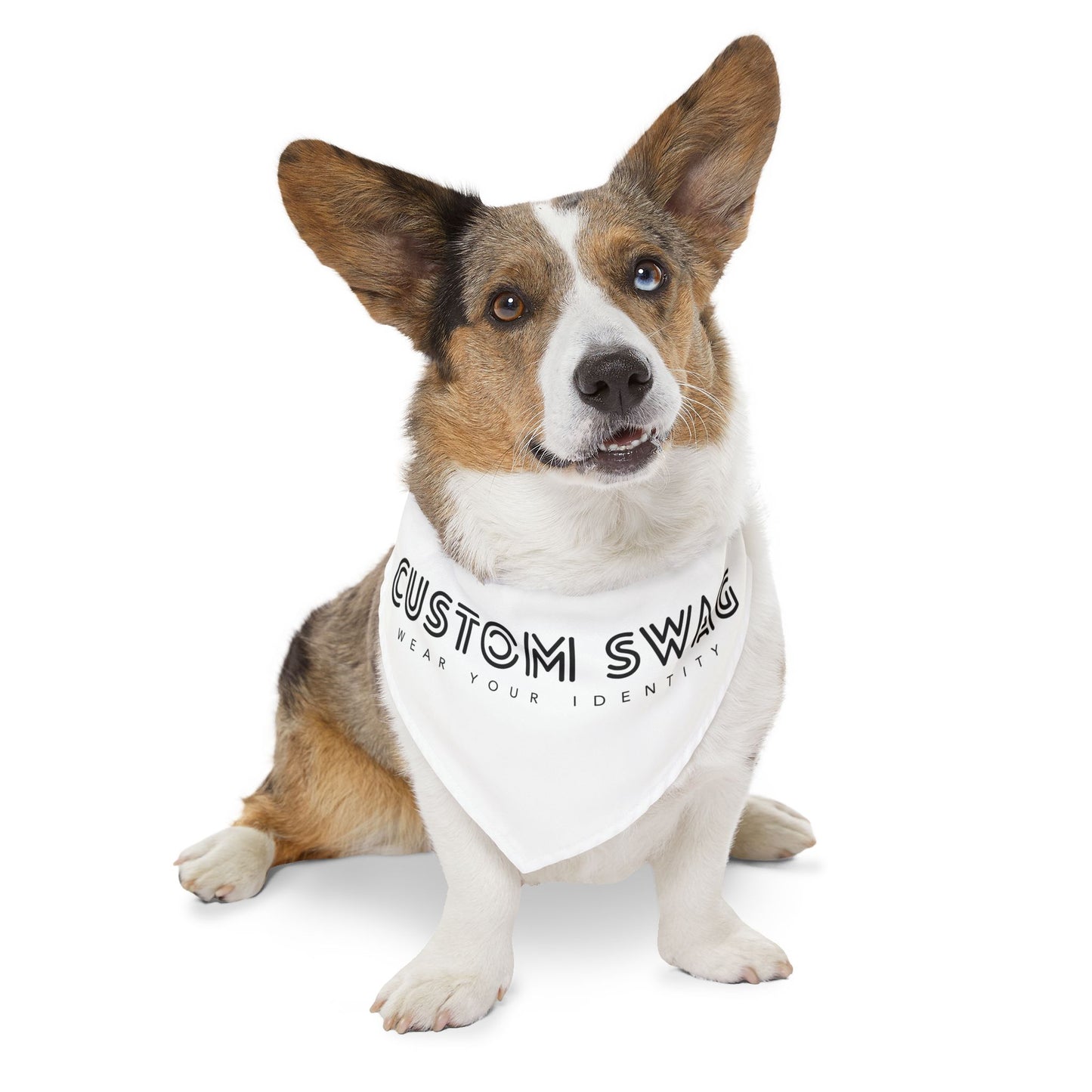 Custom Swag Pet Bandana Collar — Personalized 'Custom Swag: Wear Your Identity' Dog & Cat Bandana