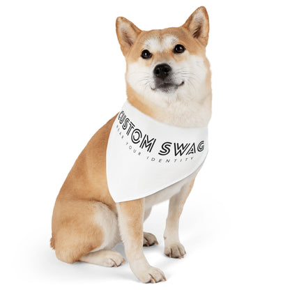 Custom Swag Pet Bandana Collar — Personalized 'Custom Swag: Wear Your Identity' Dog & Cat Bandana