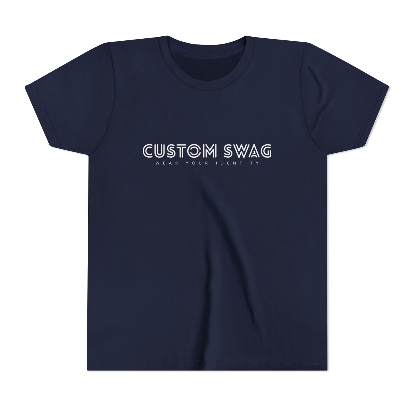 Youth Tee "Custom Swag" Minimalist Logo Kids T‑Shirt