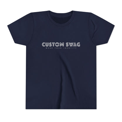 Youth Tee "Custom Swag" Minimalist Logo Kids T‑Shirt