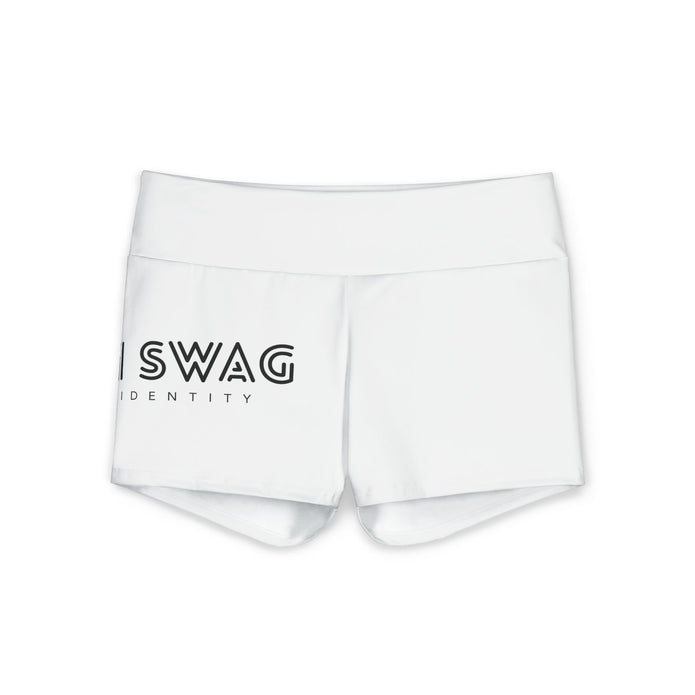 Custom Logo Yoga Shorts — Women's High-Waist Polyester Activewear