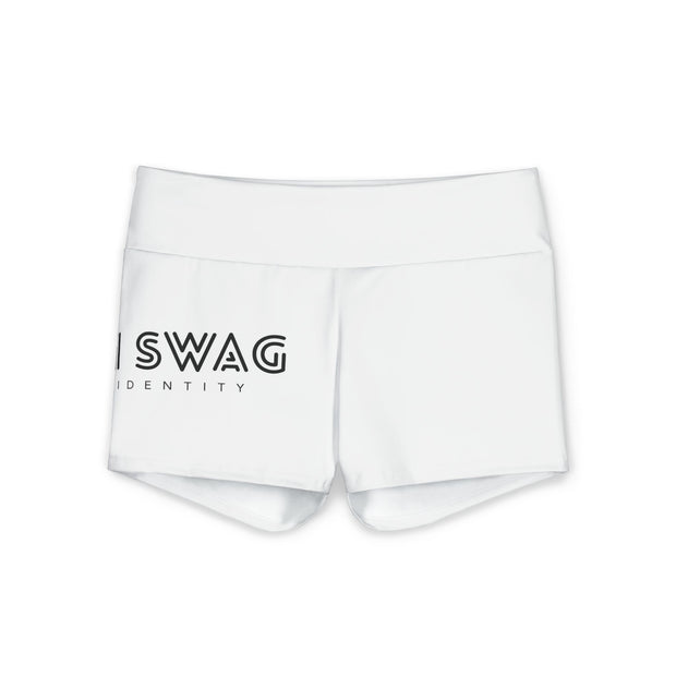 Custom Logo Yoga Shorts — Women's High-Waist Polyester Activewear