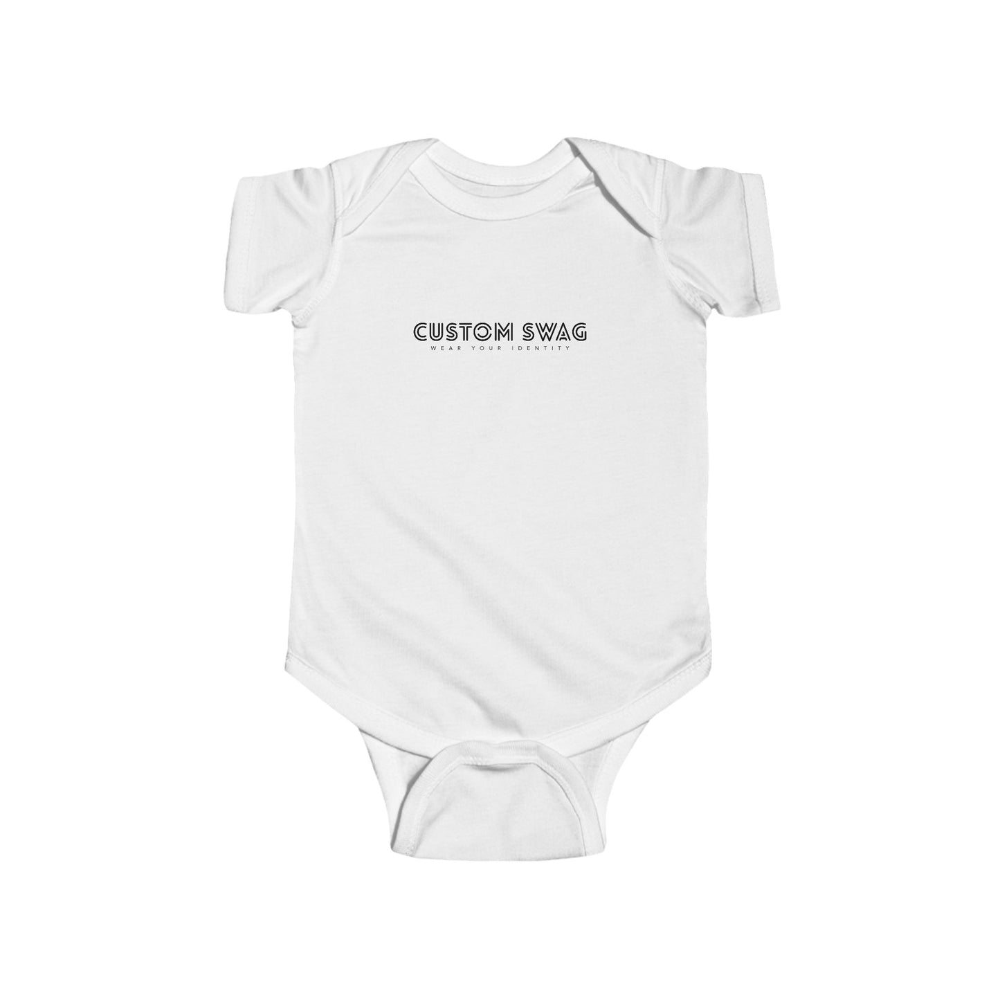 Infant Bodysuit — "Custom Swag" Minimal Gothic Baby Onesie