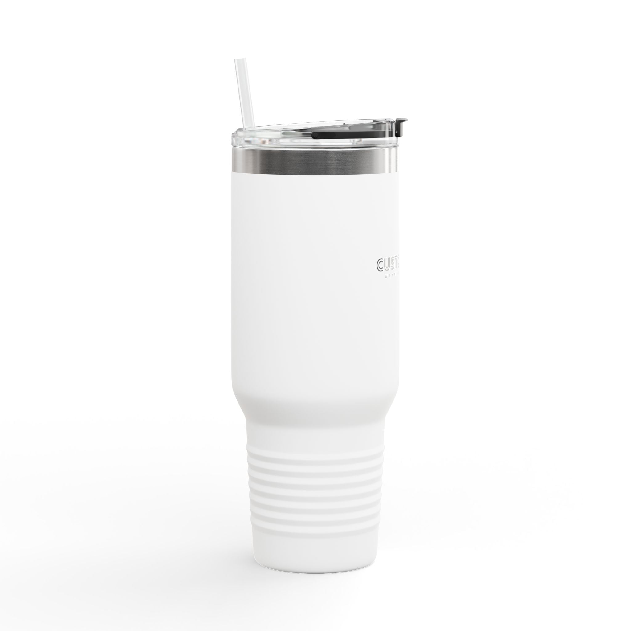 40oz Insulated Travel Mug — Custom Swag Stainless Steel Tumbler with Lid & Straw
