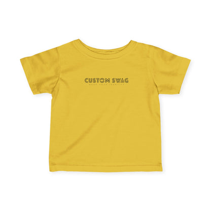 Infant Tee – "Custom Swag" Minimal Baby T‑Shirt (Soft Jersey)