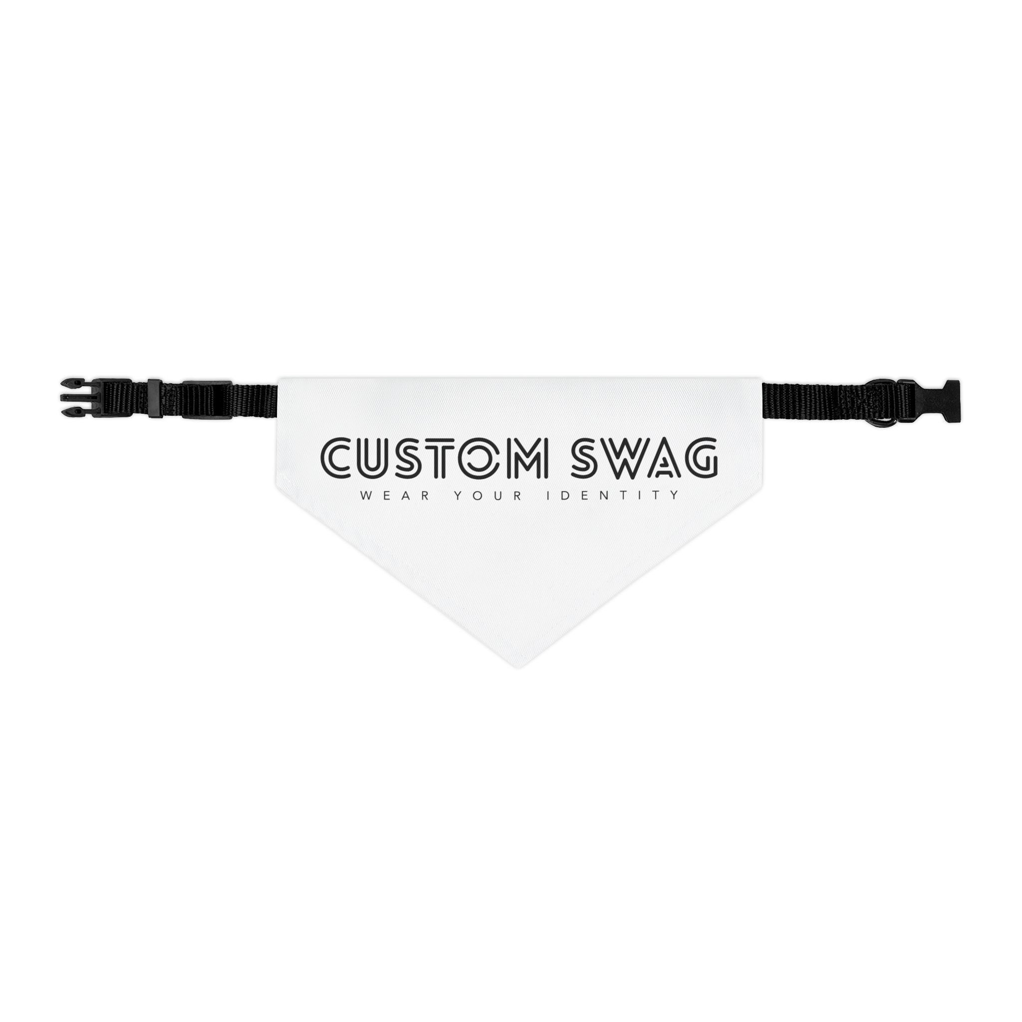 Custom Swag Pet Bandana Collar — Personalized 'Custom Swag: Wear Your Identity' Dog & Cat Bandana