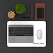 Minimalist White Desk Mat with Custom Swag Logo