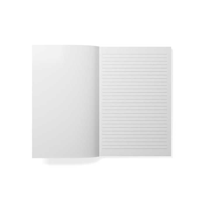 Custom Swag A5 Softcover Notebook – 'Wear Your Identity' Minimal Black Journal for Branding & Notes