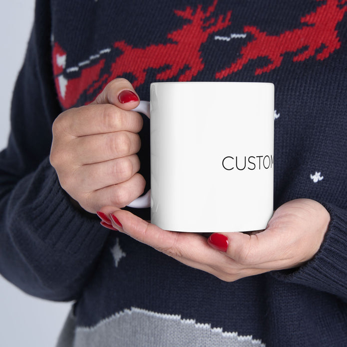Custom Logo Ceramic Mug (11oz, 15oz) – Personalized Branding Coffee Cup