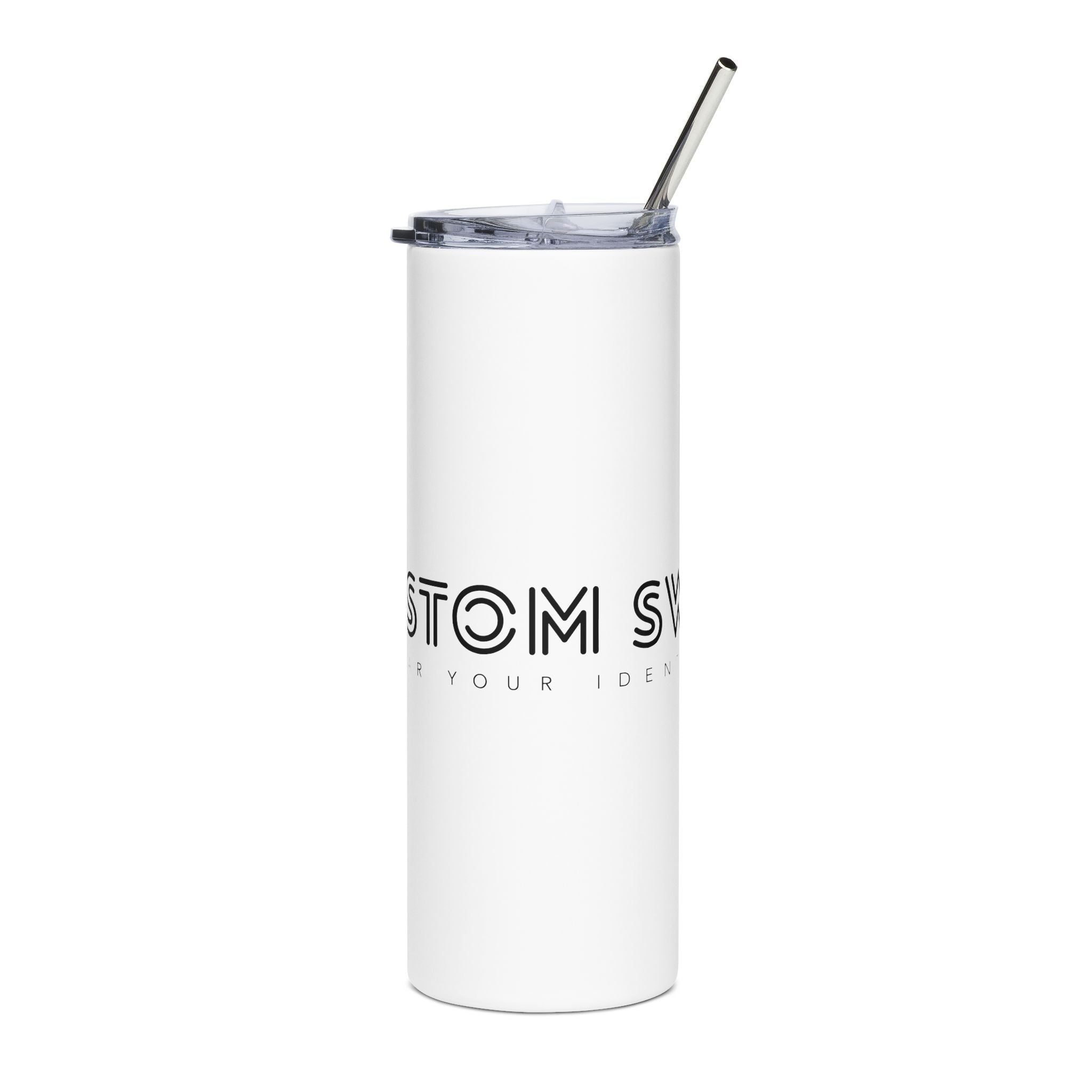 Custom 20oz Stainless Steel Tumbler — Slim Insulated Travel Cup (Personalize Text)