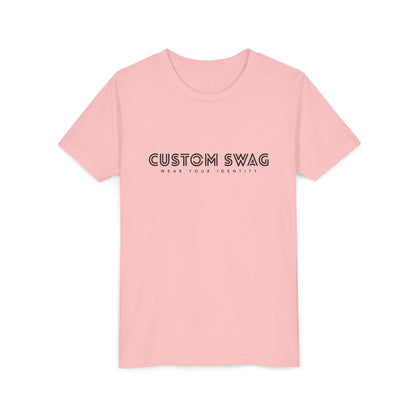 Youth Tee "Custom Swag" Minimalist Logo Kids T‑Shirt