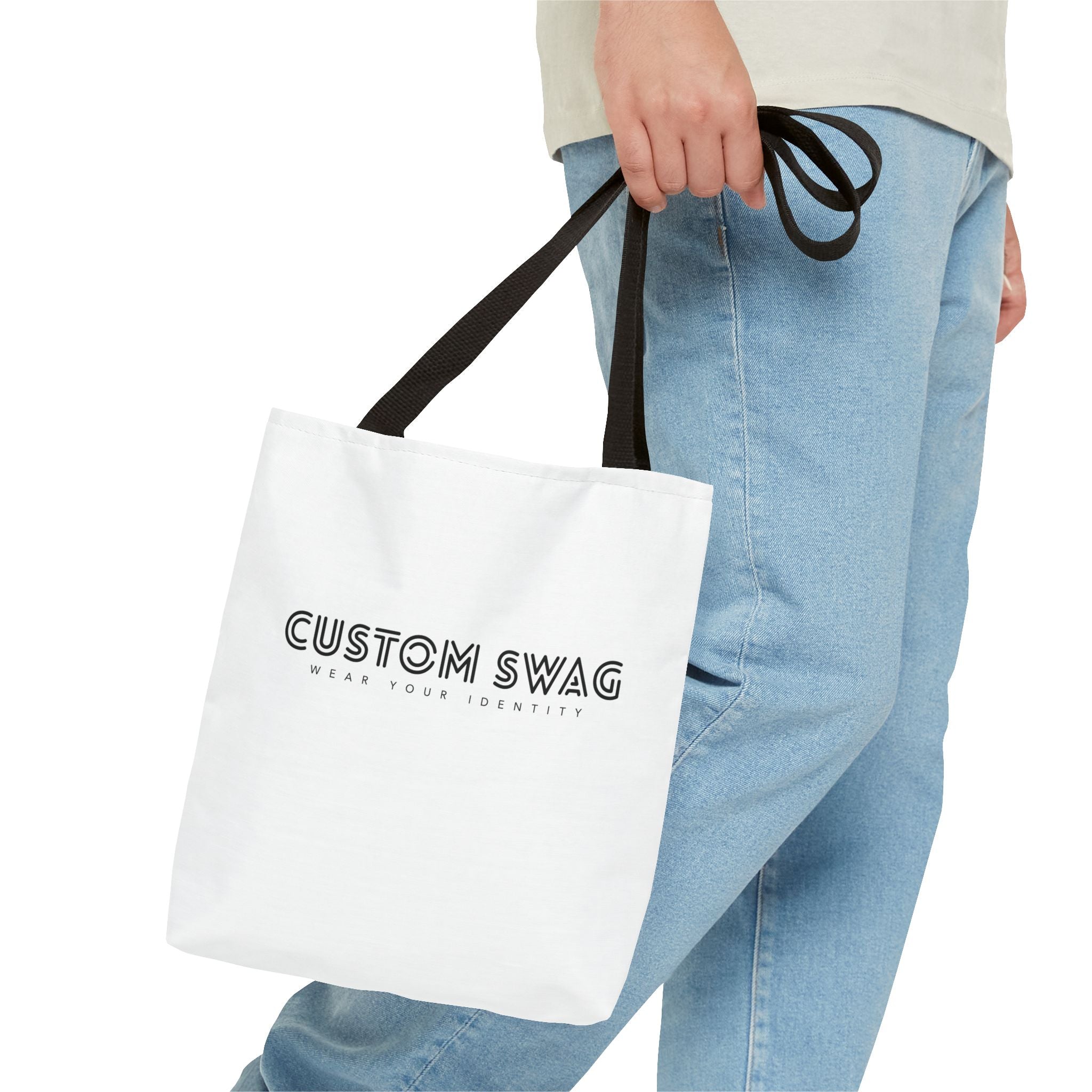 Custom Swag Tote Bag – Minimalist 'Custom Swag: Wear Your Identity' Canvas Tote