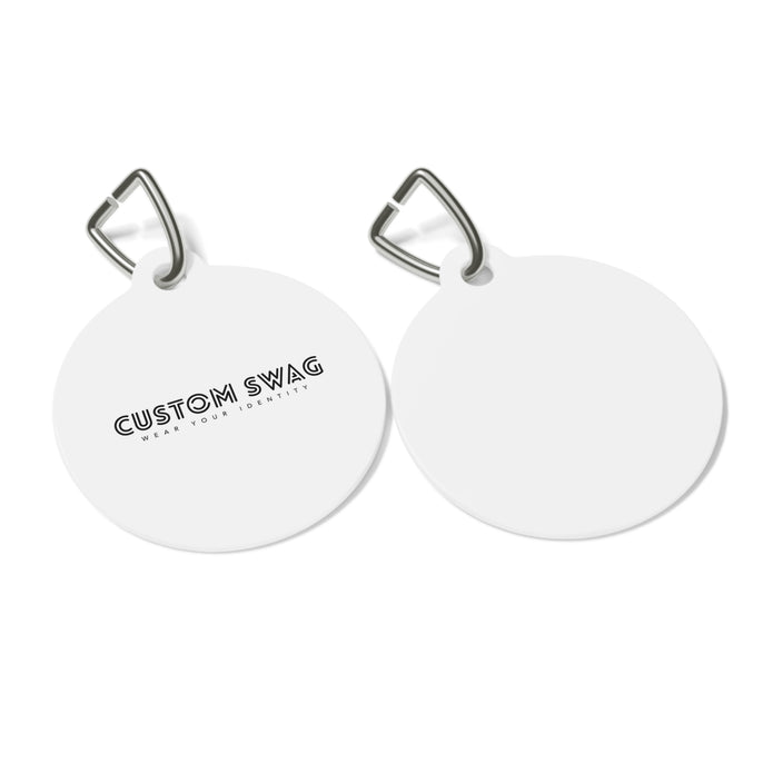 Custom Pet ID Tag — Round Personalized Name & Contact Tag