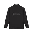 Embroidered Floral Script Fleece Pullover — Cozy Zip Mockneck Sweatshirt