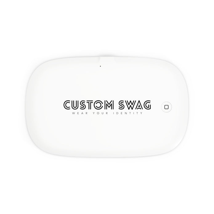 UV Phone Sanitizer & Wireless Charging Pad — Custom Swag UV-C Phone Sterilizer with Qi Wireless Charger