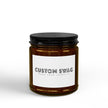 Scented Soy Candle – Amber Jar with Black Lid (4oz & 9oz)
